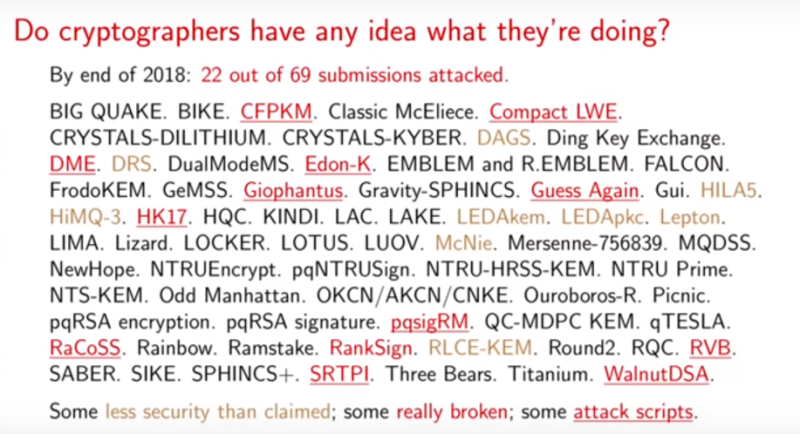 A list of Quantum Computing NIST hacks